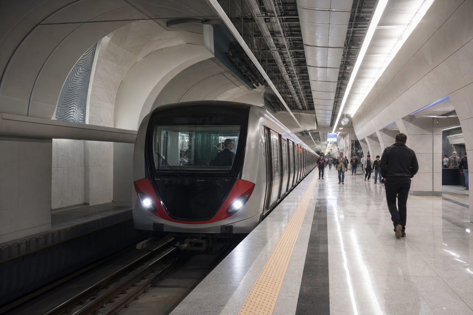 İstanbul metro istasyonu ve tren